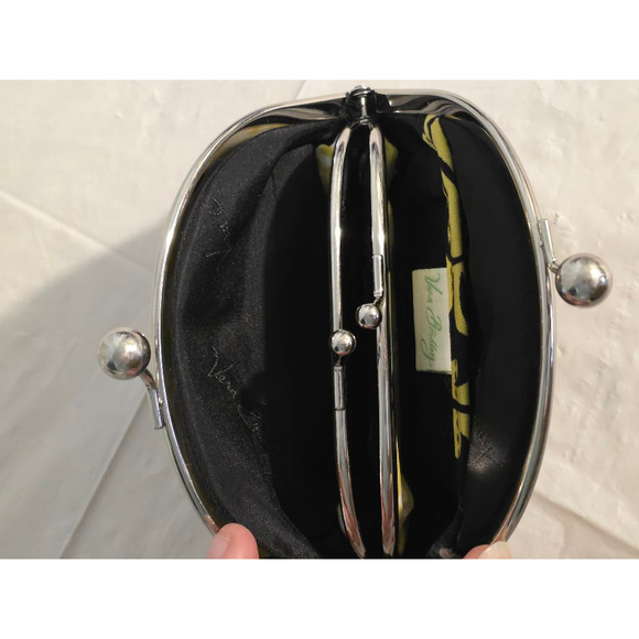 Women's Vera Bradley Coin Purse Small Black Floral - Picture 4 of 8